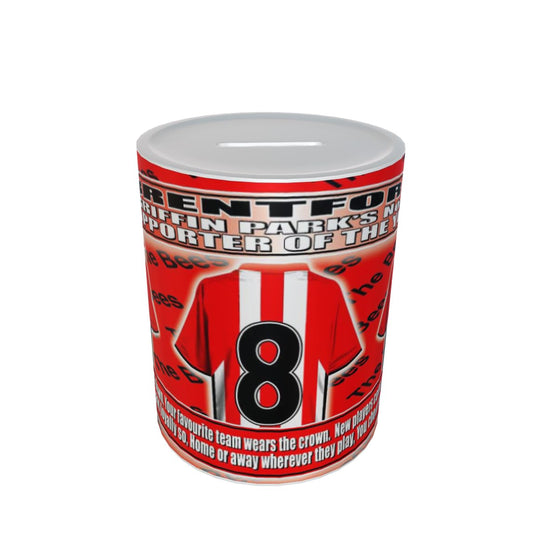 Brentford Football Shirt Ceramic Money Box Gift