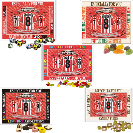 Sheffield U Personalised Football Shirt Gift Boxed Sweets