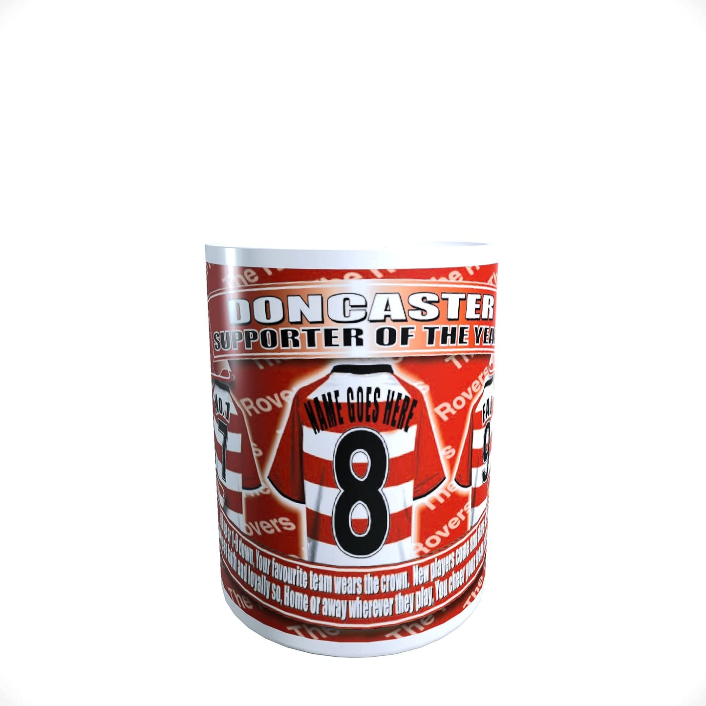 Doncaster Football Shirt Personalised Ceramic Money Box Gift
