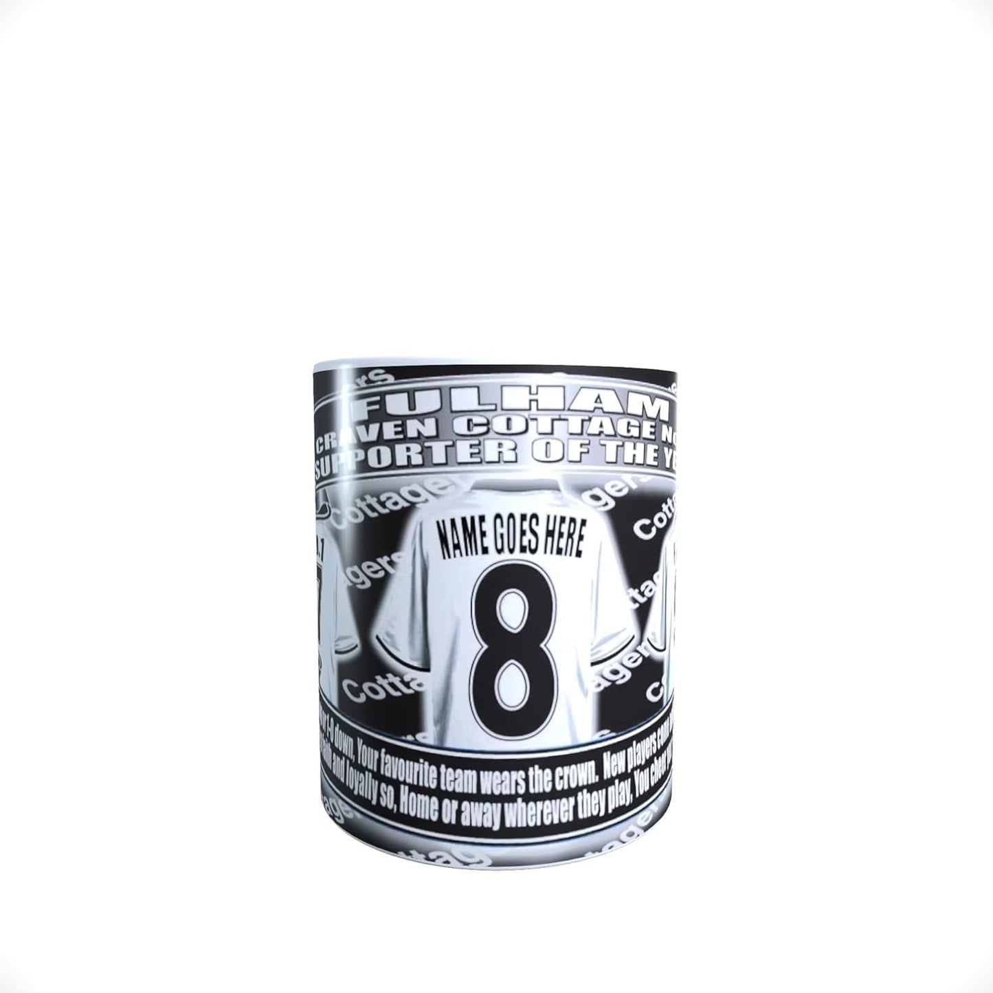 Fulham Personalised Football Shirt Lap Tray And Mug Gift Set