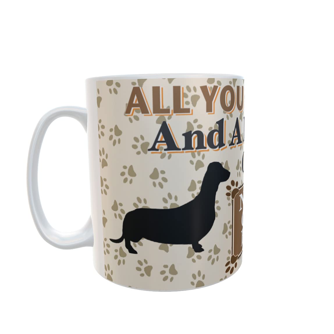 All You Need is Love and a Dachshund Dog Personalised Mug Gift