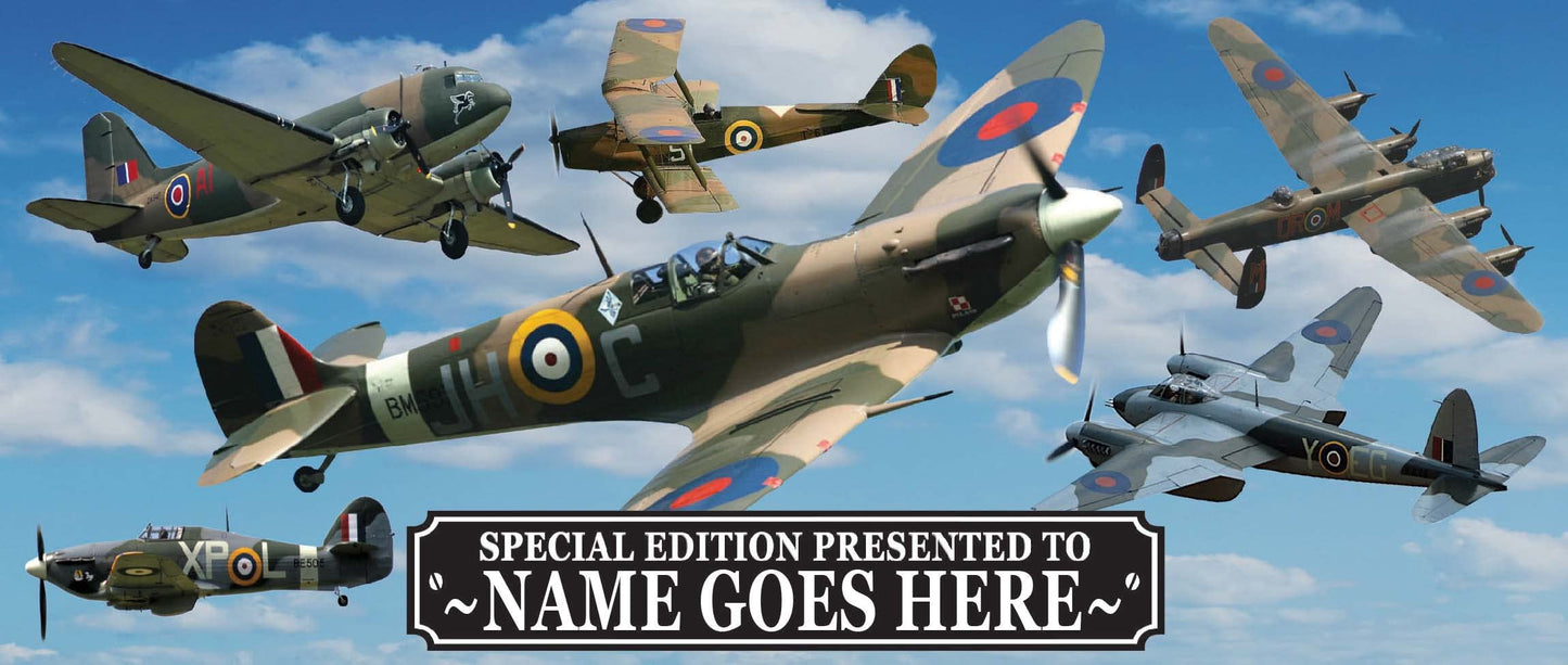 WWII Planes Spitfire Lancaster Personalised Mug Gift