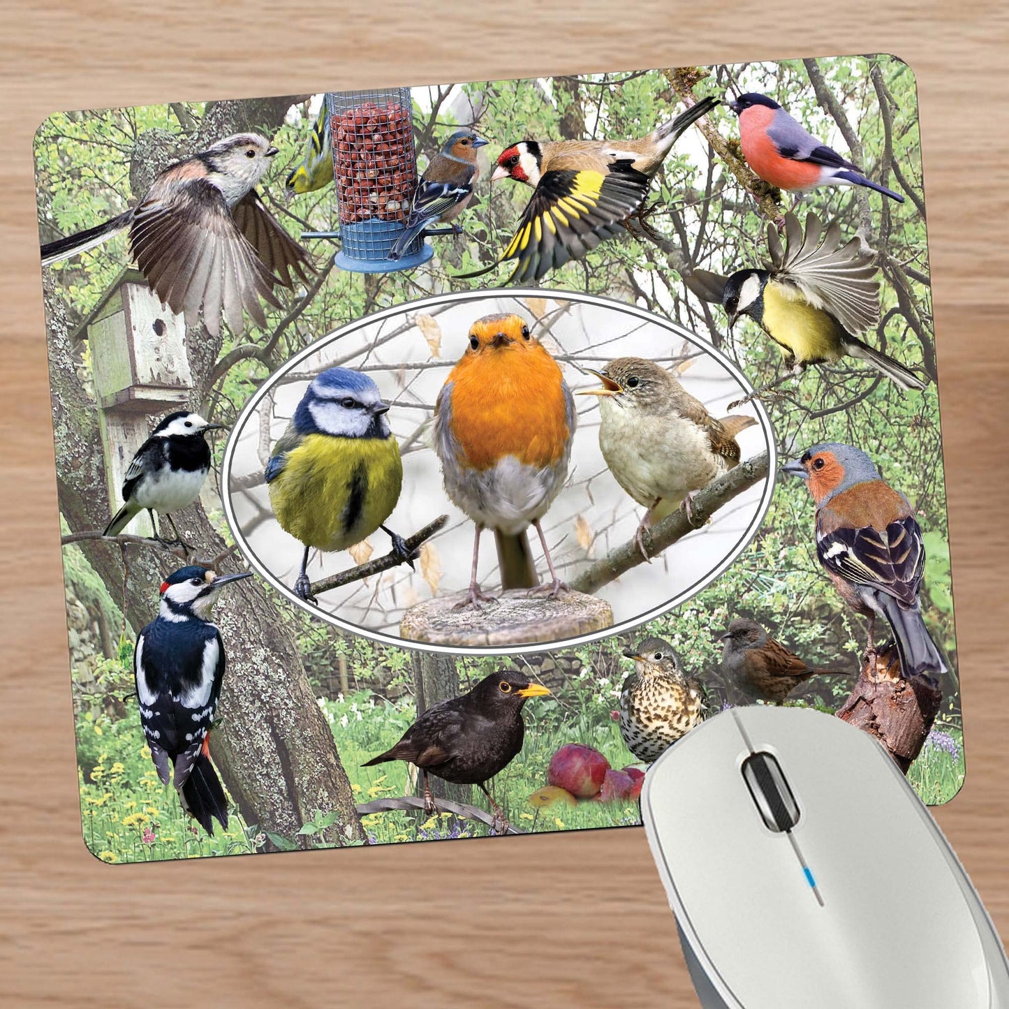 British Garden Birds Mouse Mat Gift