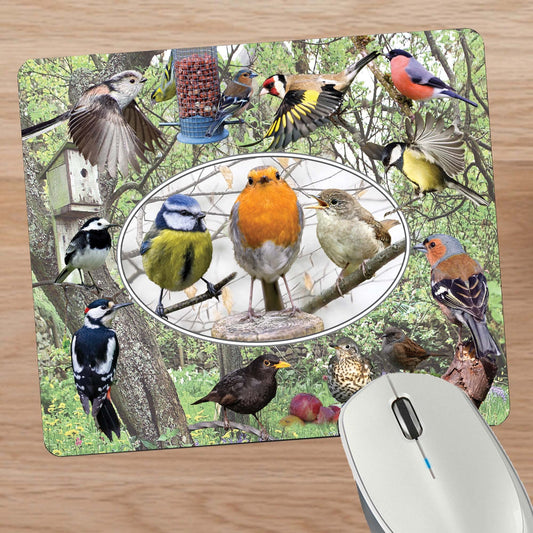 British Garden Birds Mouse Mat Gift