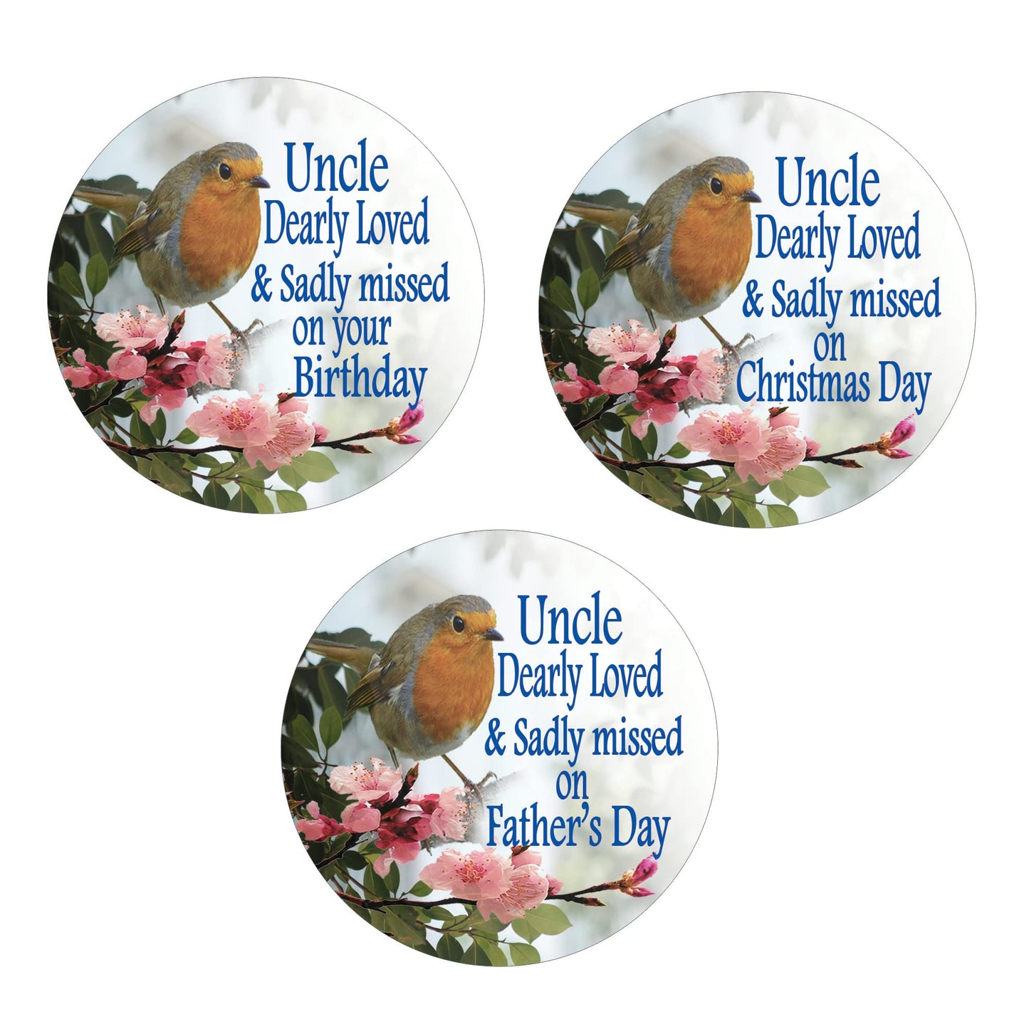 Robin Remembrance Dad – Granddad – Pops – Son – Brother - Uncle Memorial Ceramic Hanging Decoration For Any Occasion - Father’s Day - Birthday - Christmas