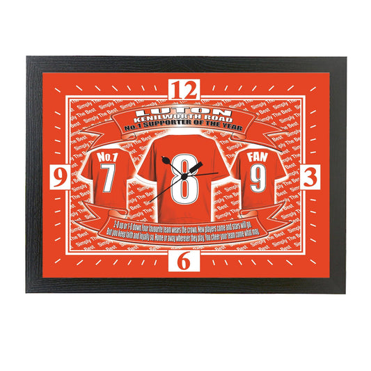 Luton Football Shirt Clock Gift Present