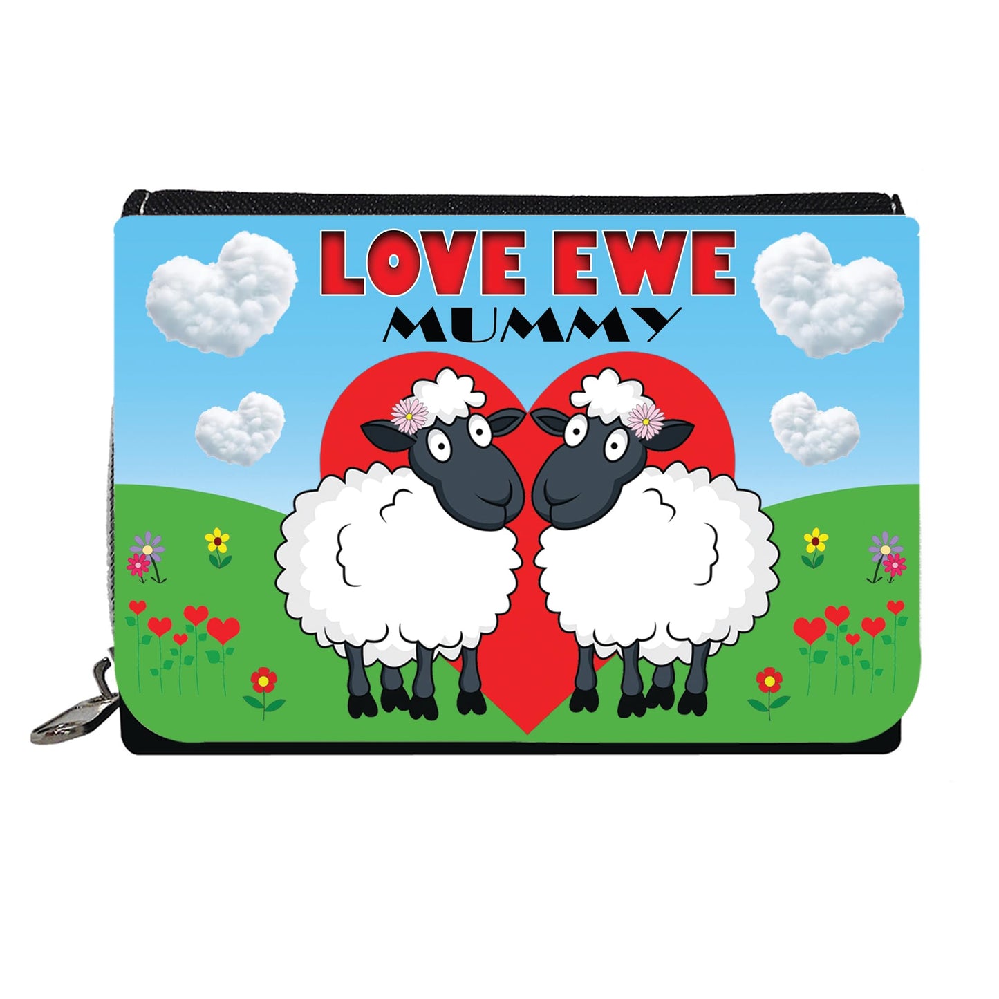 Love Ewe Two Female Personalised Cute Sheep Purse