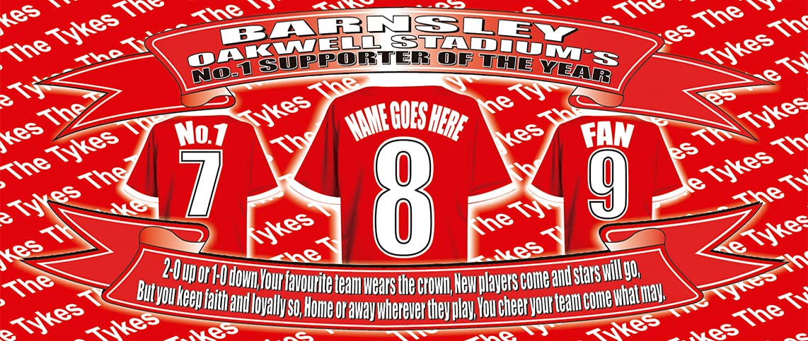 Barnsley Football Team Shirt Personalised Ceramic Mug Gift