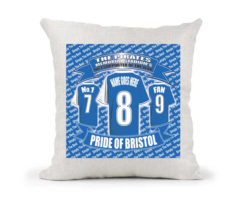 Bristol R Personalised Football Cushion Cover Gift