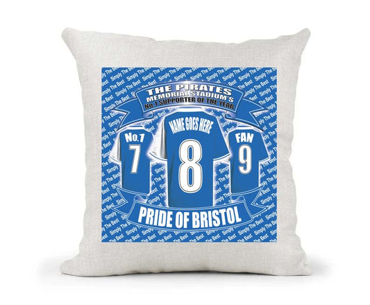 Bristol R Personalised Football Cushion Cover Gift