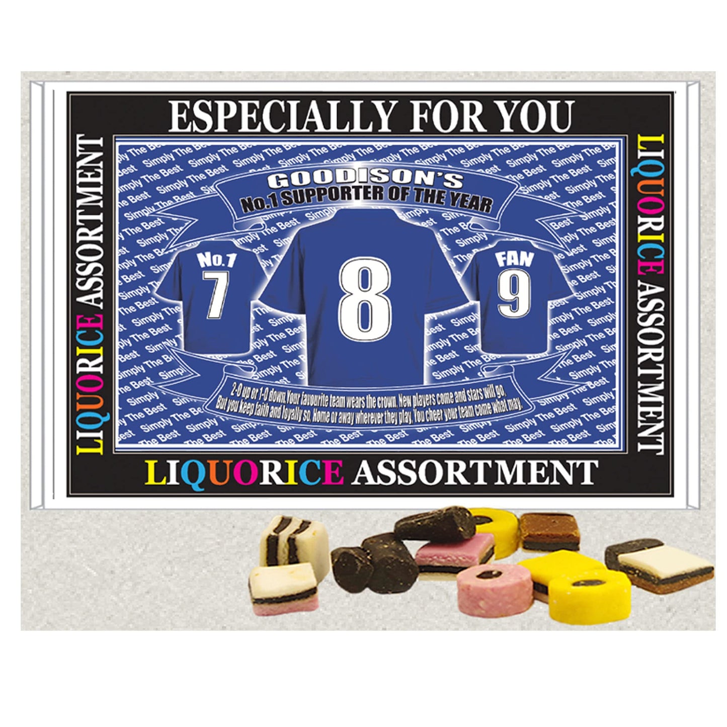 The People's Club Football Shirt Gift Boxed Sweets Team-Everton