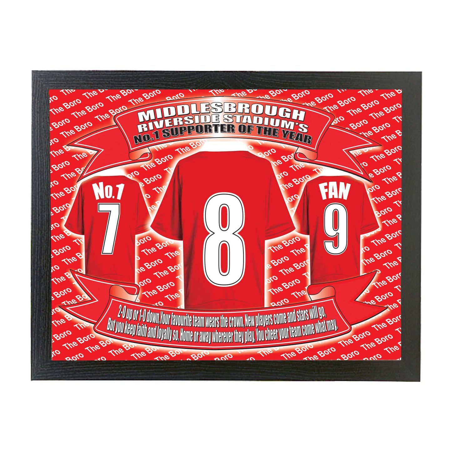 Middlesbrough Club Football Shirt Lap Tray Gift
