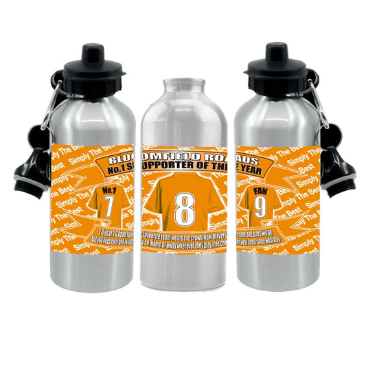 Seasiders Football Shirt Silver Aluminium Two Lid Unisex Water Bottle Gift