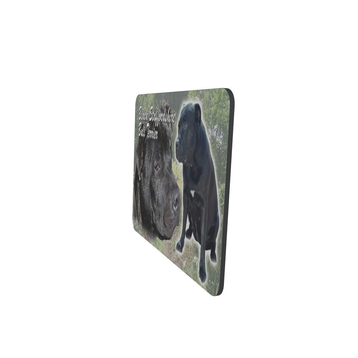 Black Staffordshire Bull Terrier Dog Breed Mouse Mat Gift
