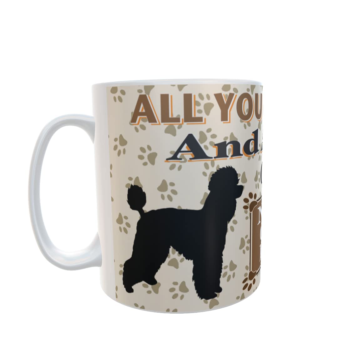 All You Need is Love and a Poodle Dog Personalised Mug Gift