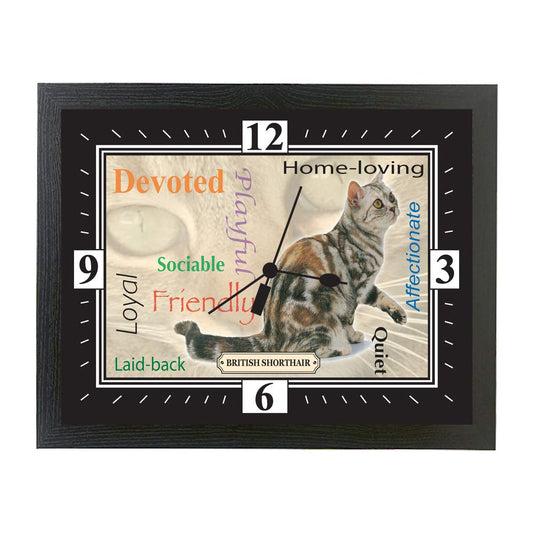British short hair Cat Breed Gift Clock