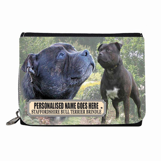 Brindle Staffordshire Staffy Bull Terrier Personalised Dog Breed Gift Purse