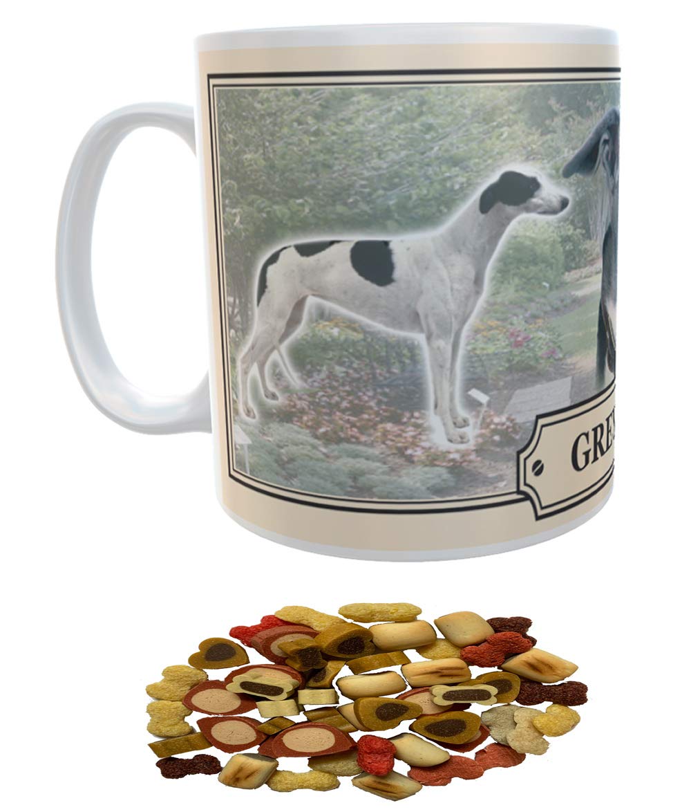 Greyhound Dog Breed Gift Mug with Treats