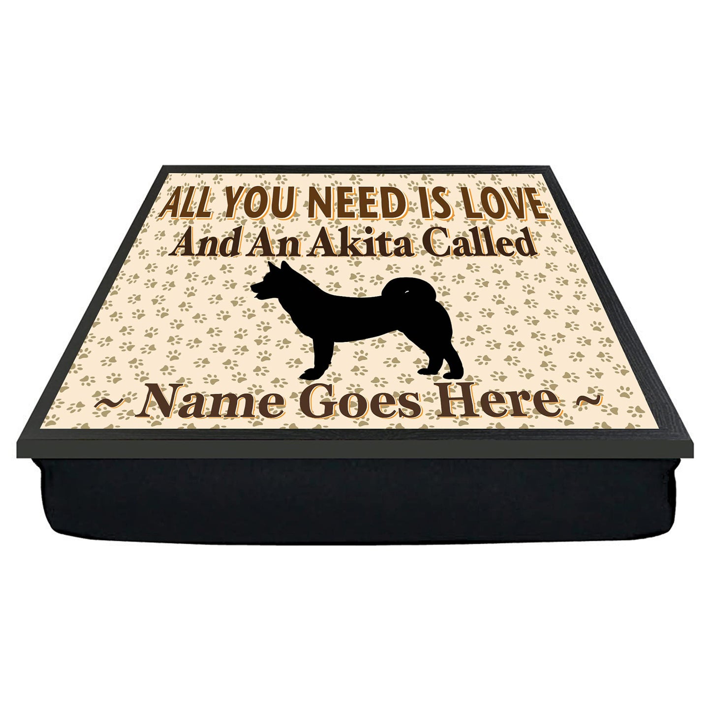 All You Need Is Love Akita Personalised Dog Breed Cushion Lap Tray Bean Bag Gift