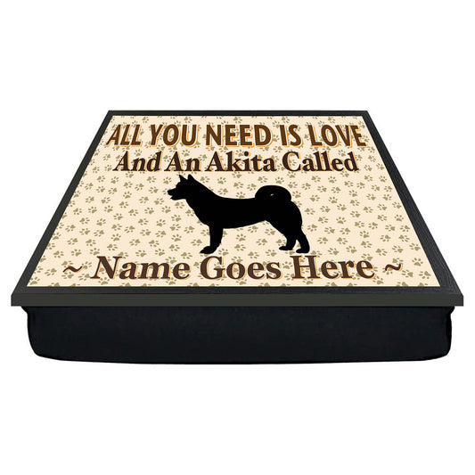 All You Need Is Love Akita Personalised Dog Breed Cushion Lap Tray Bean Bag Gift