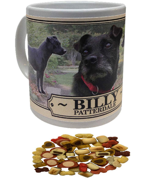 Patterdale Terrier Personalised Dog Breed Gift Mug with Treats