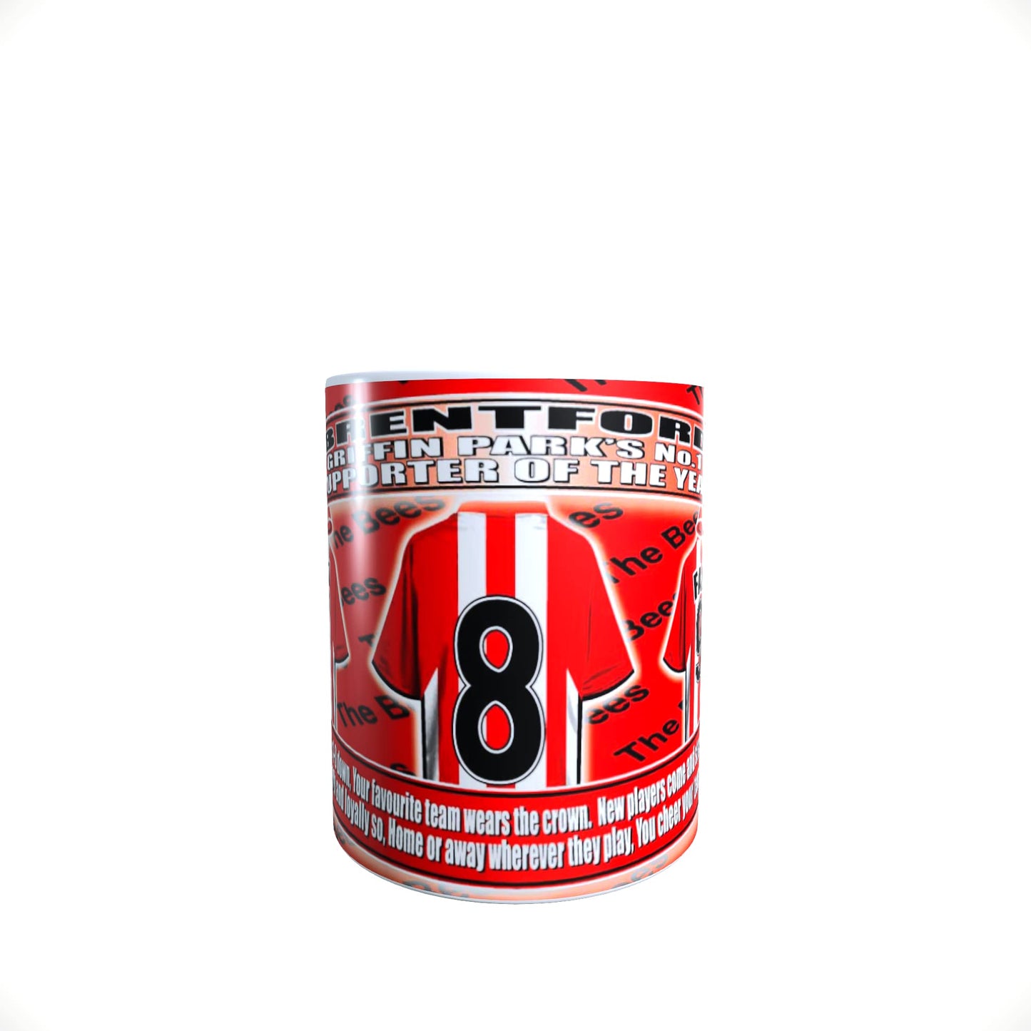 Brentford Football Team Shirt Mug Gift with Chocolate Footballs