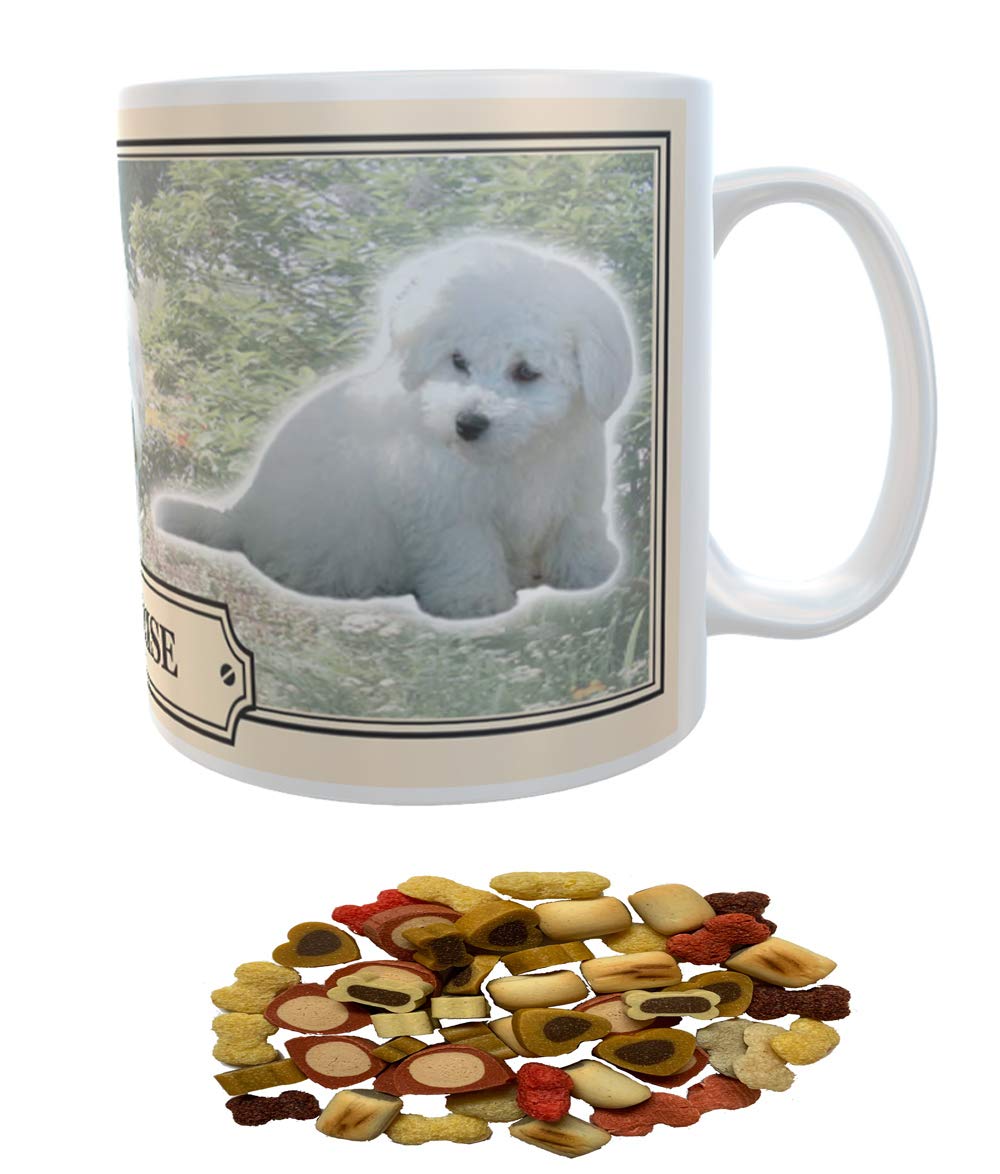 Bichon Frise Dog Breed Gift Mug with Treats