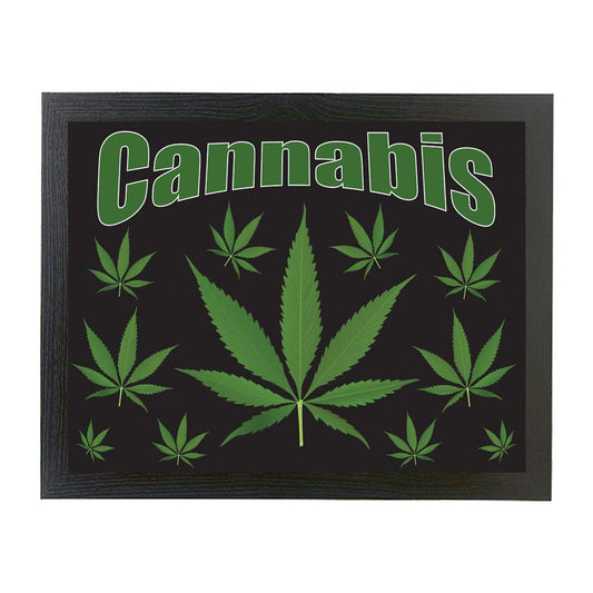 Cannabis marijuana leaf smokers framed picture gift