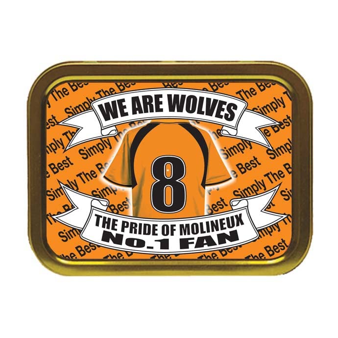 Wolves Football Shirt Tobacco Storage Tin & Products