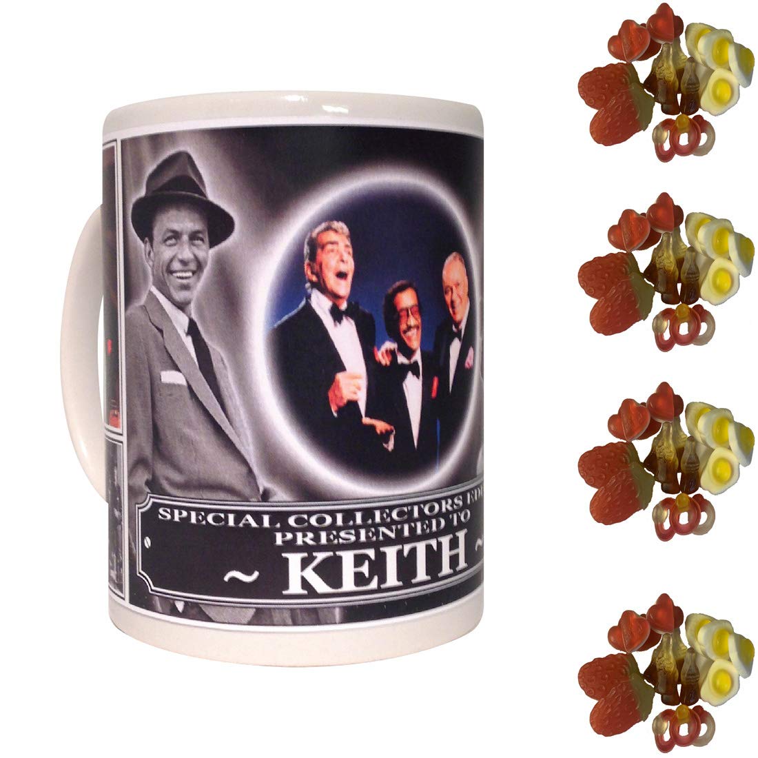 The Rat Pack Personalised Icon Gift Mug with Sweets