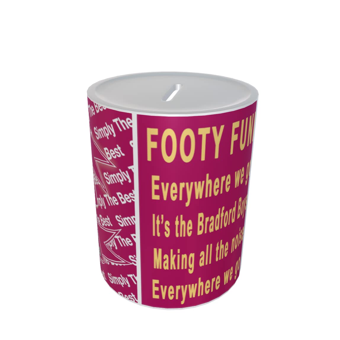 Bradford City Football Shirt Ceramic Money Box Gift