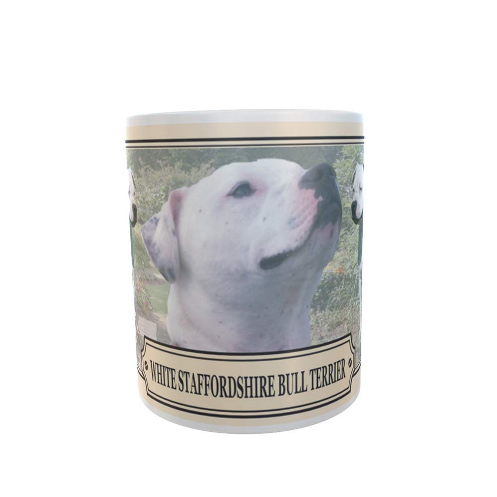 White Staffy Staffordshire Bull Terrier Dog Breed Gift Mug