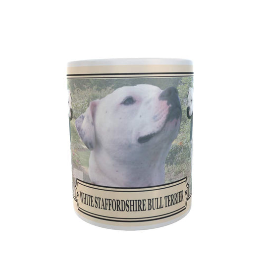 White Staffy Staffordshire Bull Terrier Dog Breed Gift Mug