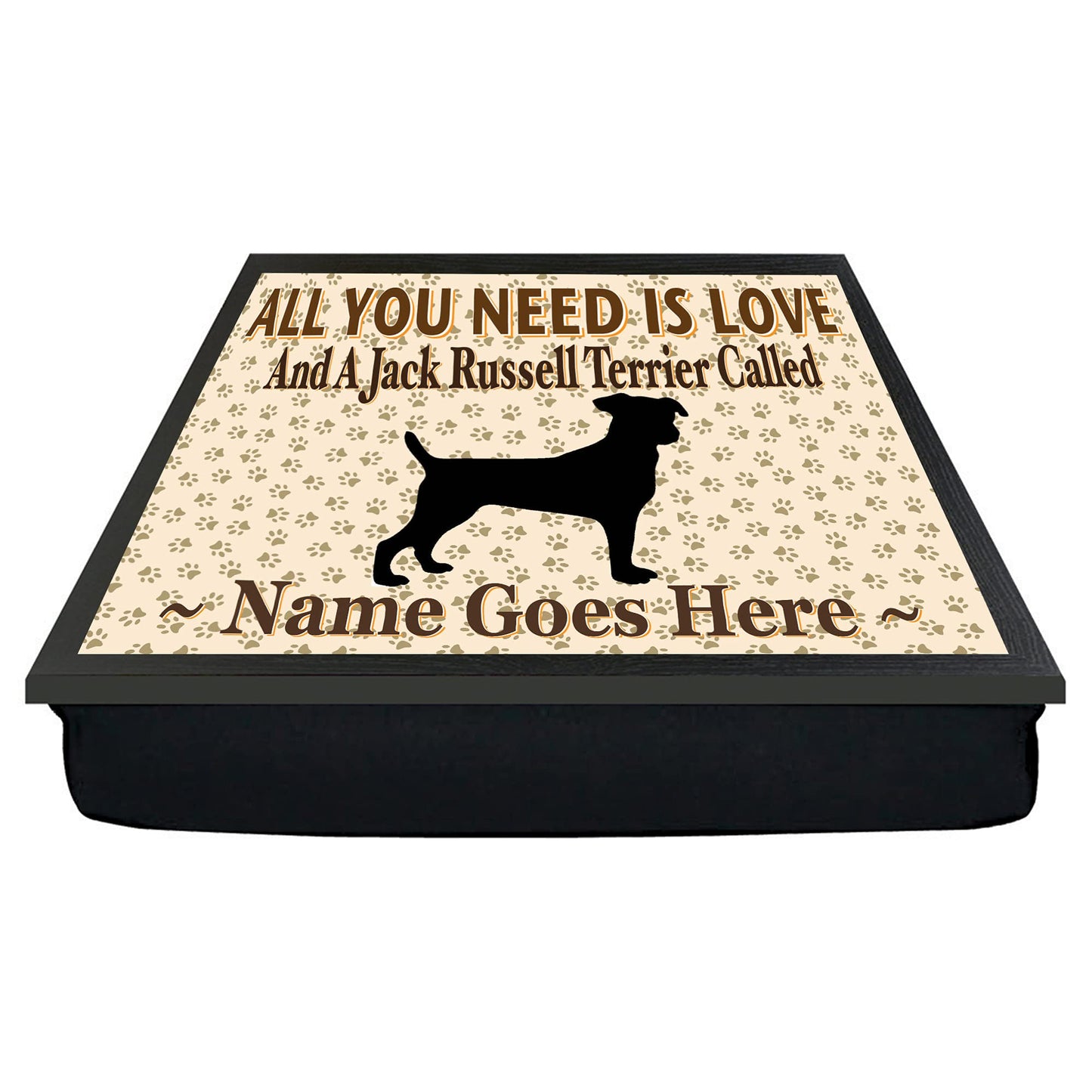 All You Need Is Love Jack Russell Personalised Dog Breed Cushion Lap Tray Bean Bag Gift