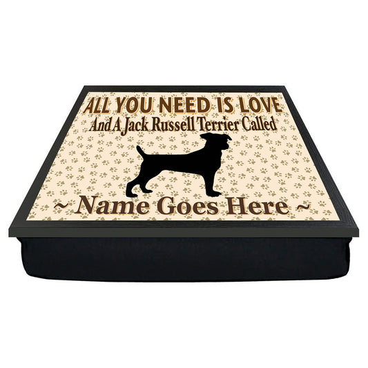 All You Need Is Love Jack Russell Personalised Dog Breed Cushion Lap Tray Bean Bag Gift