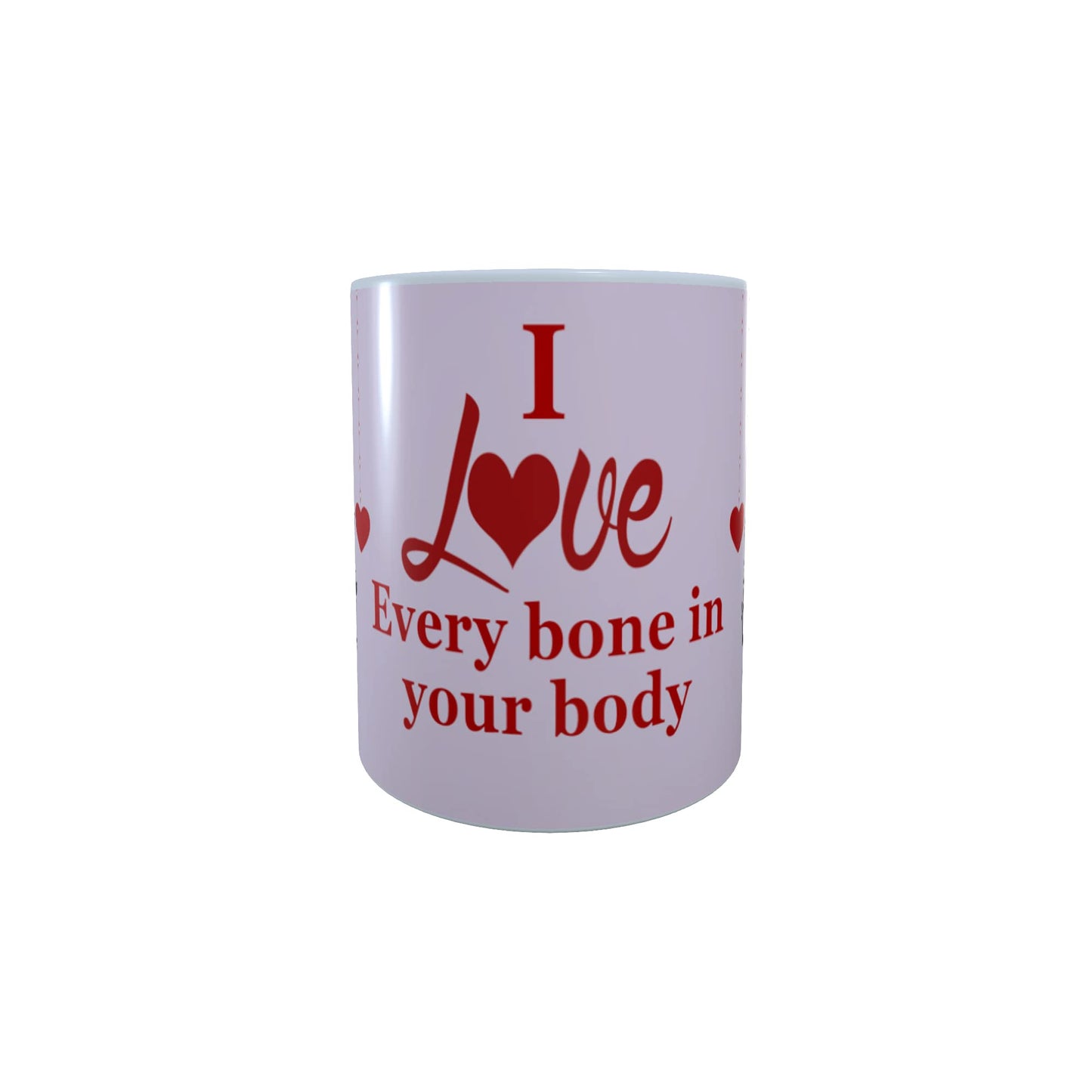 Pink Skeleton Love Every Bone in Your Body Valentine's Day Any Occasion Mug