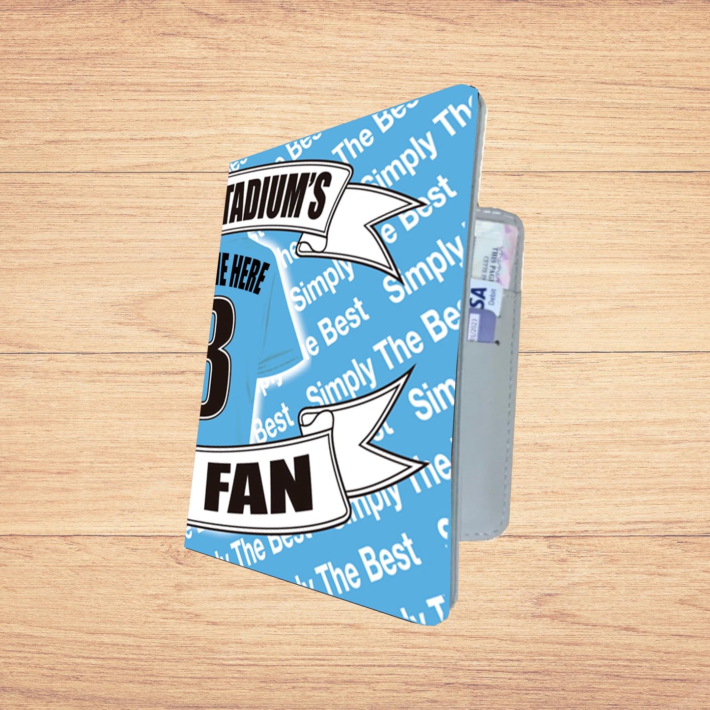 Manchester The Blues Football Shirt Personalised Travel Passport Holder Case Gift Present