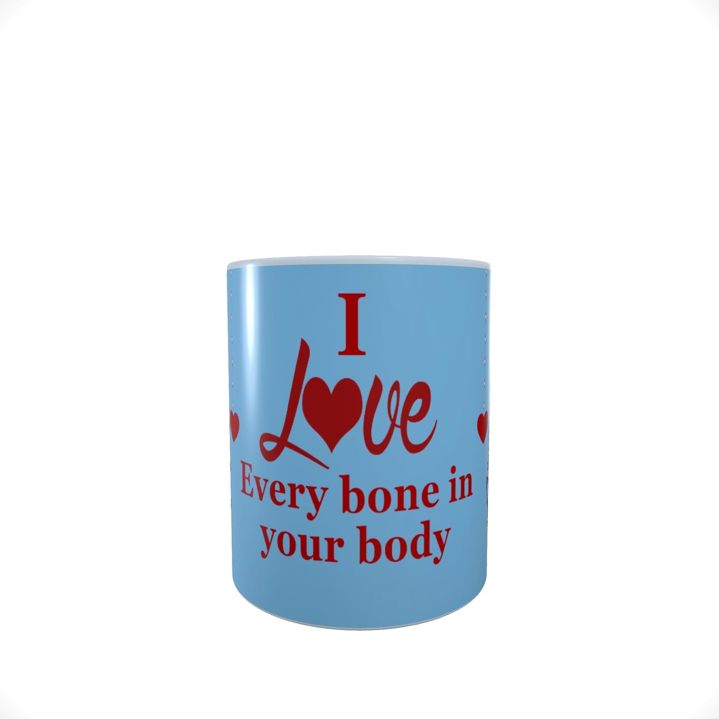 Blue Skeleton Love Every Bone in Your Body Valentine's Day Any Occasion Mug Gift