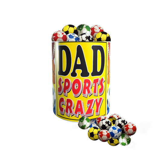 Father's Day 'Sports Crazy Dad' Ceramic Gift Mug With A Selection Of Individually Foil Wrapped Chocolate Footballs
