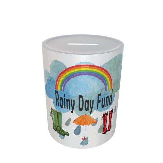 Rainy Day Savings Fund Ceramic Piggy Bank Money Box Gift
