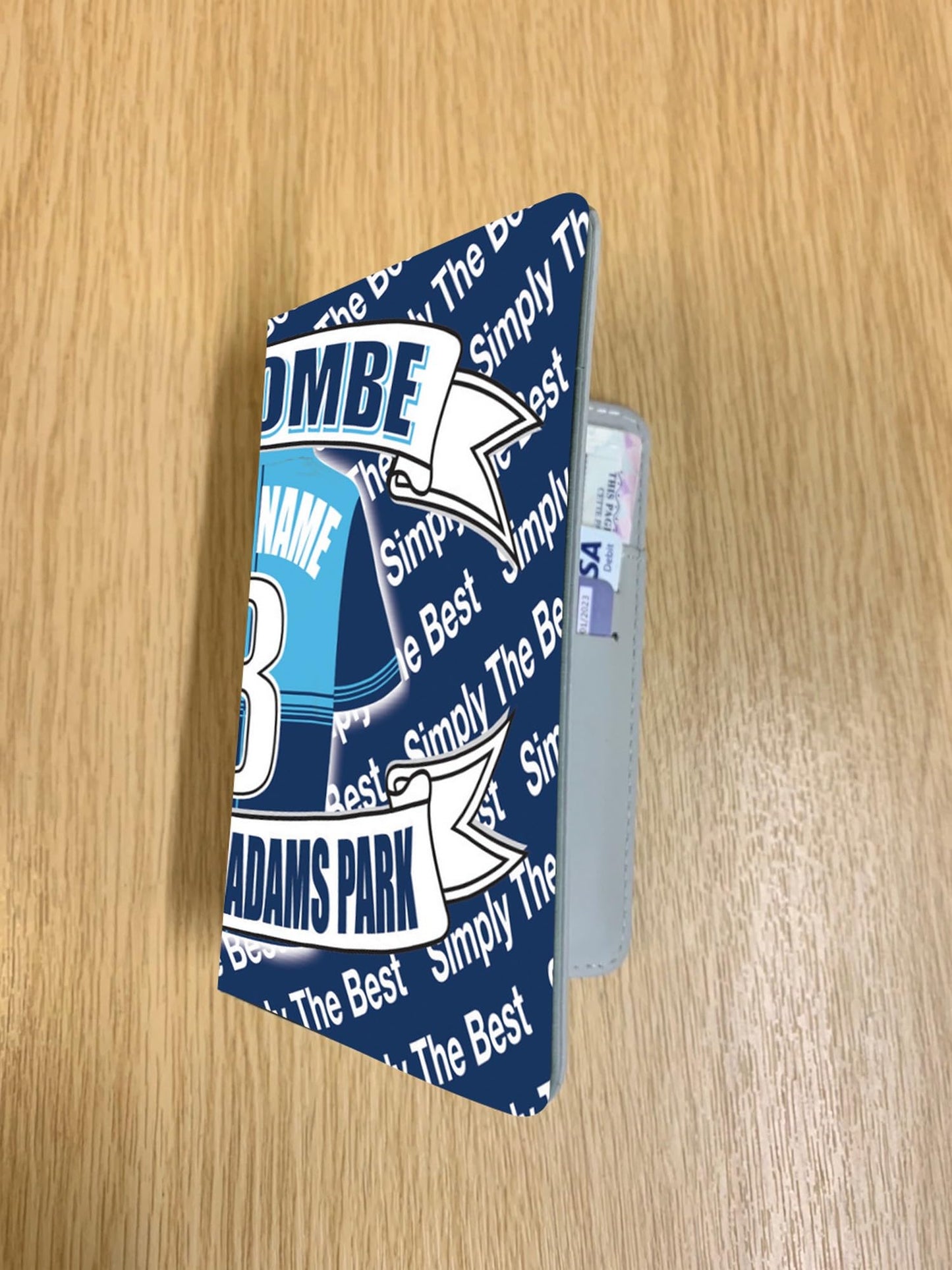 Wycombe Football Shirt Personalised Travel Passport Holder Case Gift Present