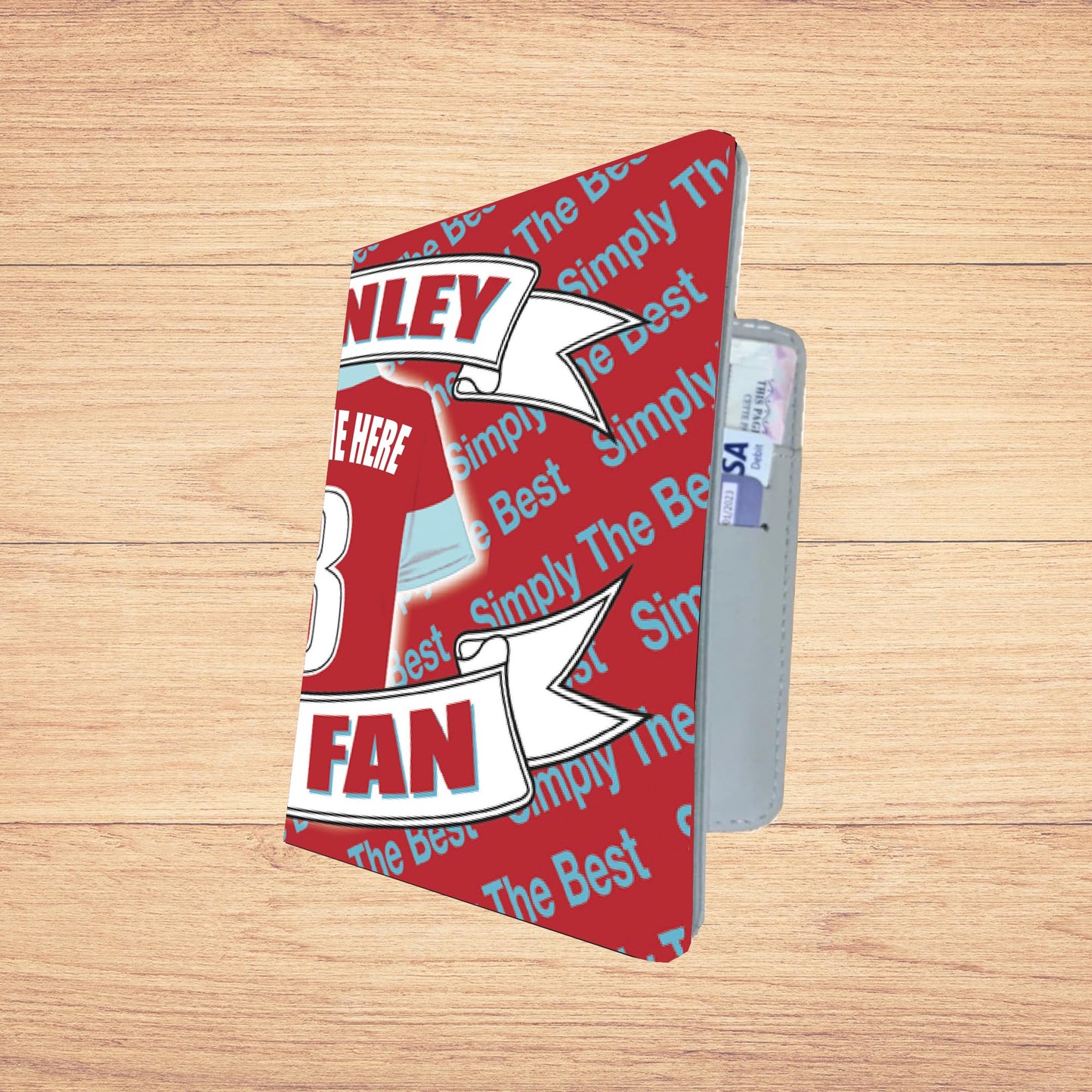 Burnley Football Shirt Personalised Travel Passport Holder Case Gift Present