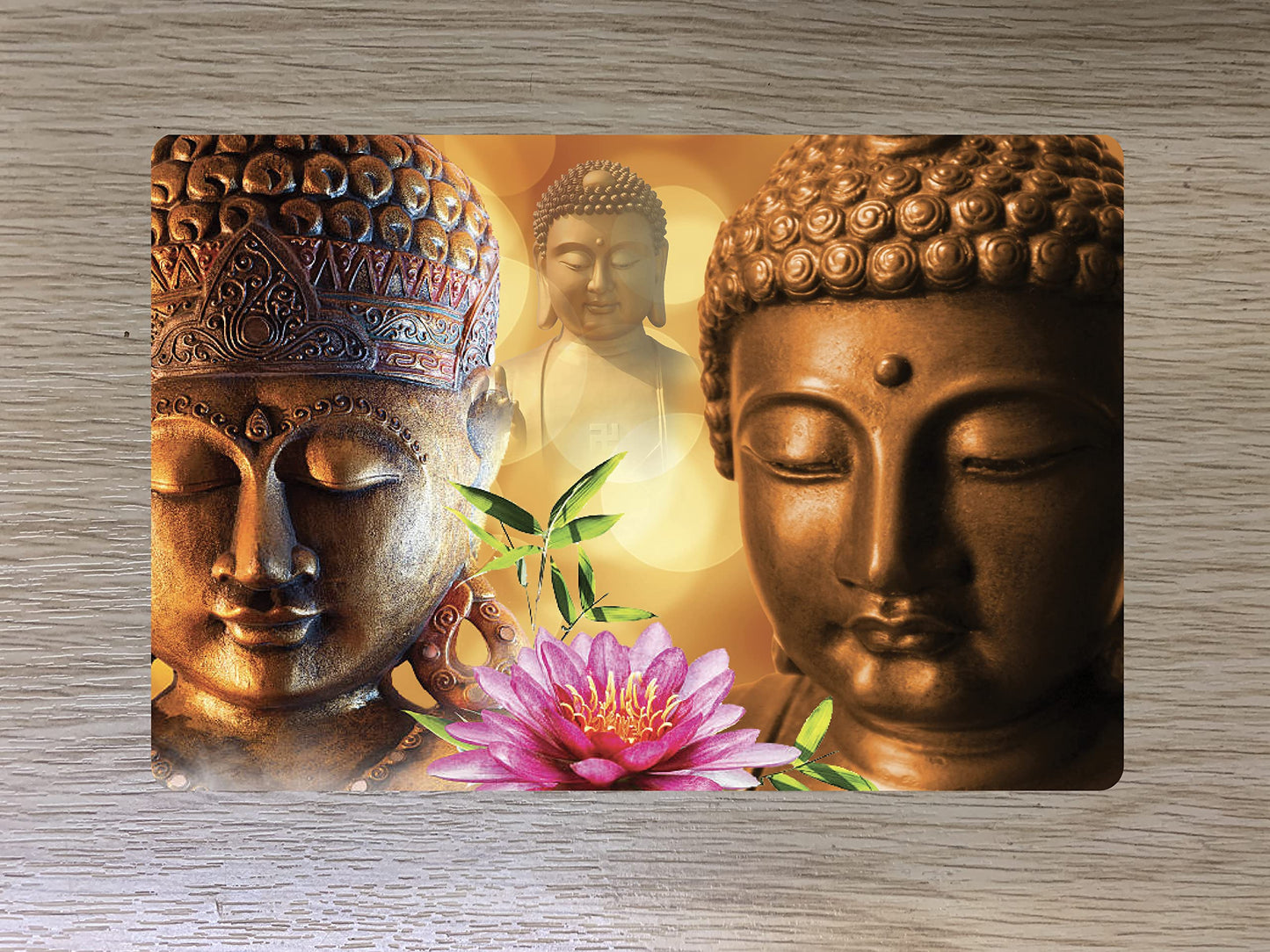 Buddha and Lotus Flower Travel Passport Holder Case Gift Present