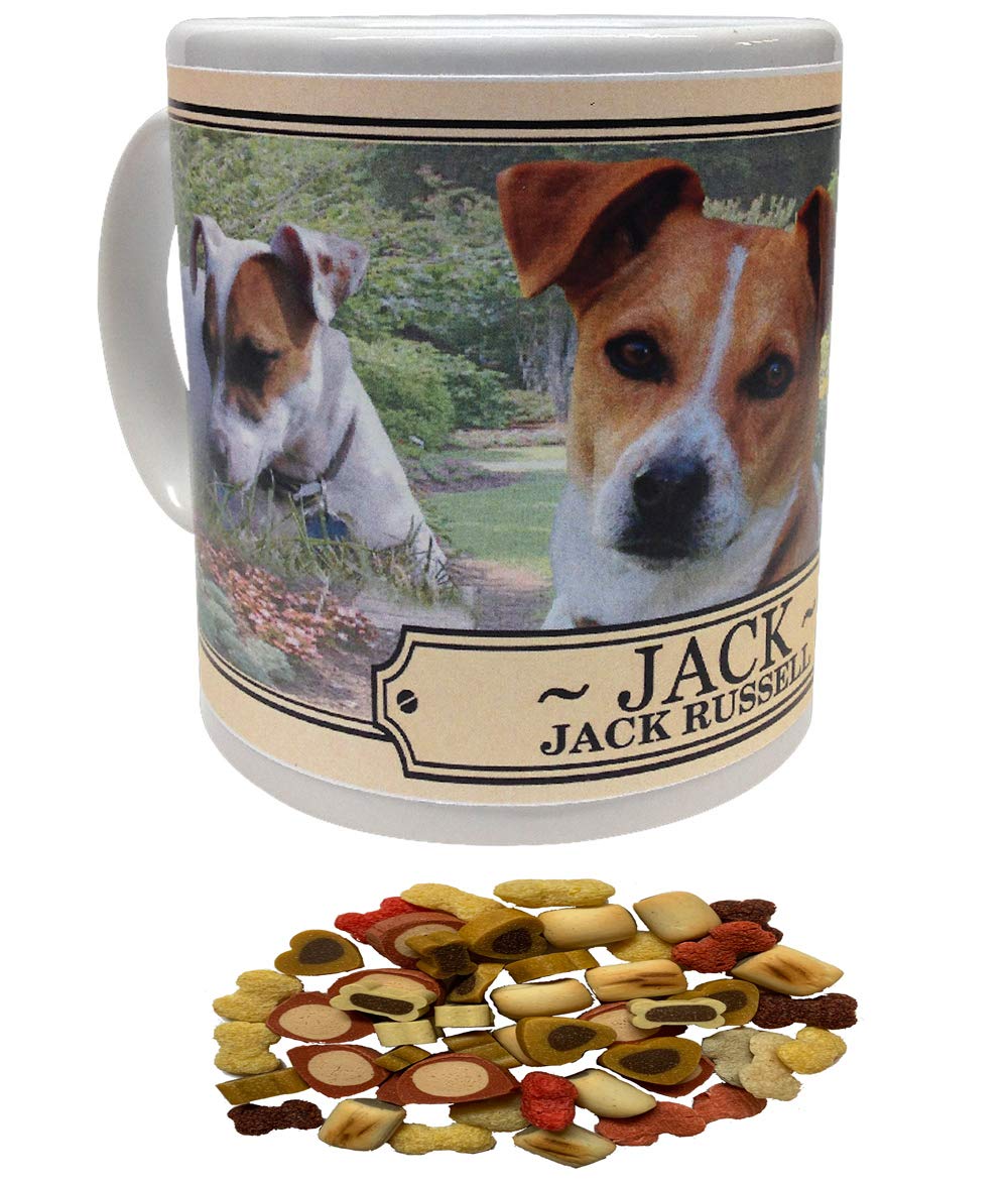 Jack Russell Personalised Dog Breed Gift Mug with Treats