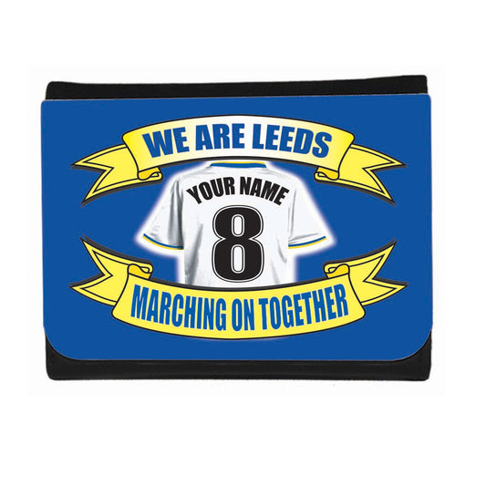 Leeds U Personalised Football Shirt Money Wallet Gift