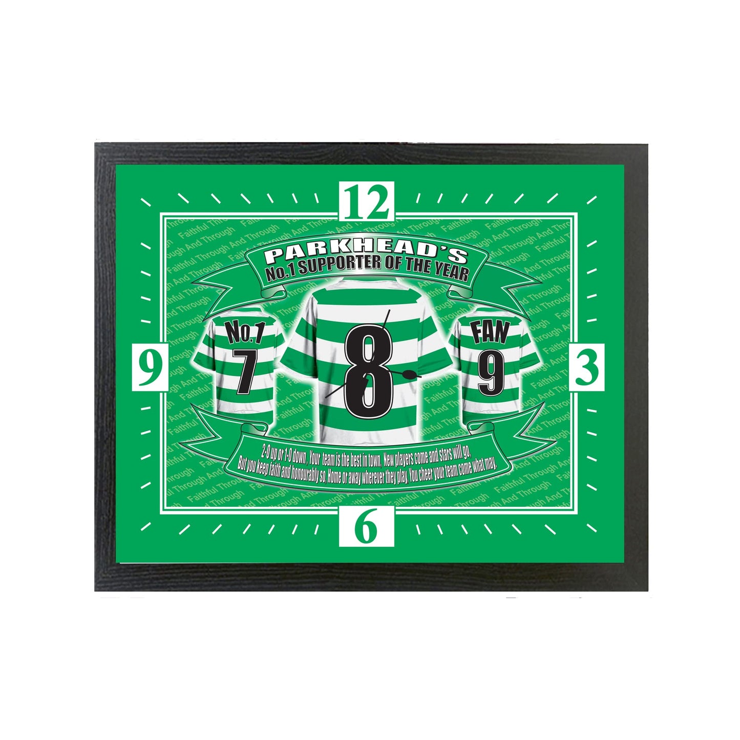 The Celts Clock Football Shirt Clock Gift Present
