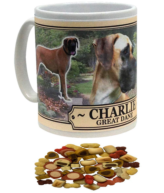Great Dane Personalised Dog Breed Gift Mug with Treats