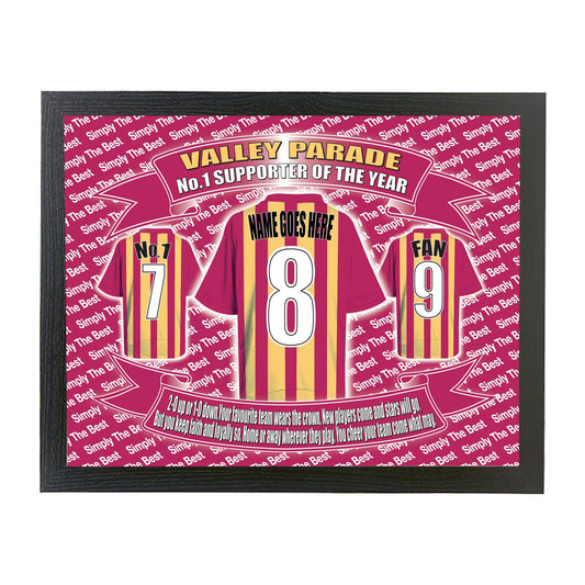 Bradford City Football Shirt Personalised Picture Gift