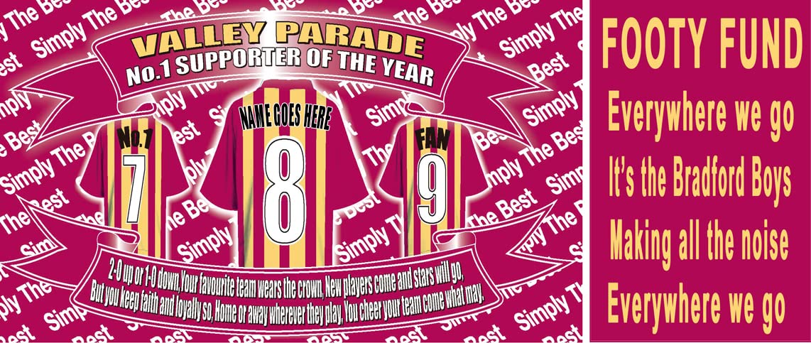 Bradford City Football Shirt Personalised Ceramic Money Box Gift