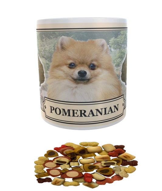 Pomeranian Dog Breed Gift Mug with Treats